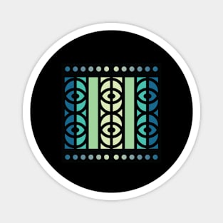 “Dimensional Insight” - V.5 Blue/Green - (Geometric Art) (Dimensions) - Doc Labs Magnet
